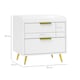 image 7 of HOMCOM Bedside Table with 2 Drawers for Bedroom, Living Room, White