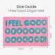 image 5 of I Feel Good Slogan Bath Mat Non Slip, Colourful Tufted Rug Pink