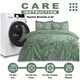 image 5 of VELVETIO Jethro Complete Duvet Cover Set with Fitted Sheet Breathable Bedding Quilt Green | Single