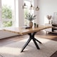 image 3 of Modern Dining Table with 4 Grey Plastic Chairs with faux leather padded seats