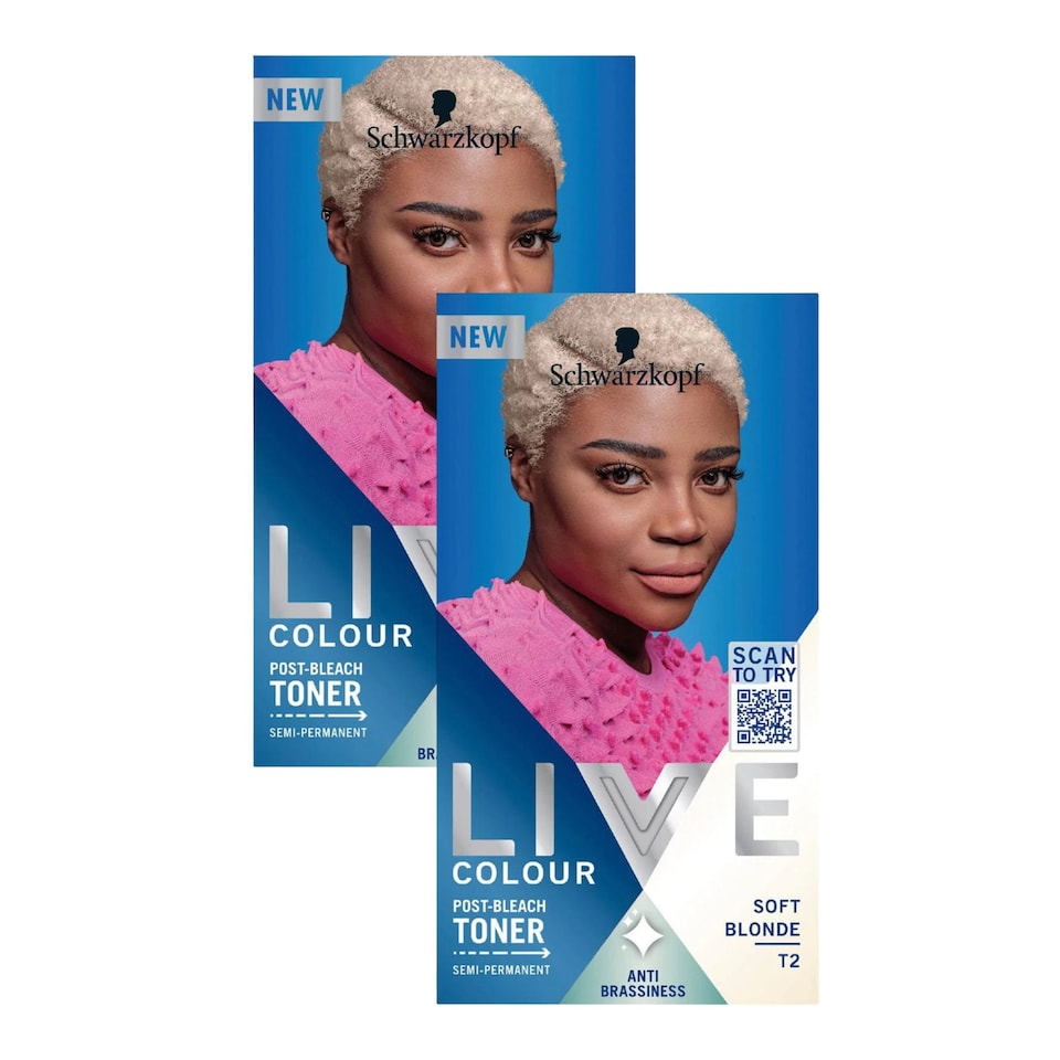 image 1 of Schwarzkopf Live Soft Blonde T2 x2