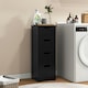 image 8 of COSTWAY Bathroom Storage Cabinet Storage Organizer Black Grey