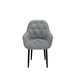 image 2 of Set Of 6 Anika Modern Velvet Dining Chair Padded Seat Metal Legs (Grey)