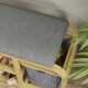 image 8 of HOMCOM Shoe Rack Bench with Seat for Hallway, Entryway, Nature Wood Finish Yellow