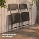 image 3 of VonHaus Set of Folding Rattan Effect Garden Chairs