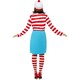 image 3 of Wheres Wally? Womens/Ladies Wenda Costume Set - White/Red/Blue - XS XS
