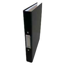 Pack of 10 A4 Black Paper Over Board Ring Binders by Janrax | Black | 10