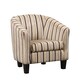 image 2 of Aurora Striped Fabric Tub Chair - Black
