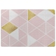 image 1 of Pink & Gold Geometric Rug | Multi