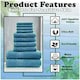 image 3 of VELVETIO 10 Piece Towel Bale Set Toronto Stripe Pattern - 100% Cotton, 450 GSM Blue