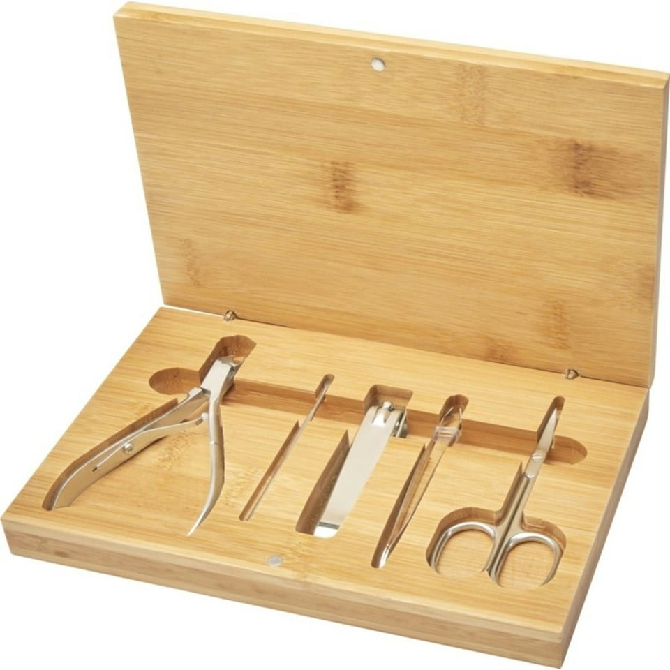 image 1 of Bullet Ladia Bamboo Manicure Set - Natural - One Size