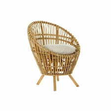 Armchair DKD Home Decor 8424001750092 Natural Cotton White Rattan (74 x 67 x 85 cm) White