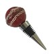 image 4 of CRICKET-GIFTS Wine Stopper Real Leather Mini Cricket Ball Suitable for bottles up to 20mm Diameter