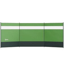 Outsunny Camping Windbreaks with Clear Windows and Carry Bag | Green | Army Green | 440 x 140 cm