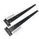image 1 of 18” (450mm) Heavy Duty T Tee Hinges for Doors + Gates with Fixing Screws 2pc Black