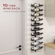 image 3 of HOMCOM Wine Rack, Wall Mounted, 10 Tier Metal Wine Display Rack, Storage Holder for Kitchen, Dining Room, Bar, Cellar, Black