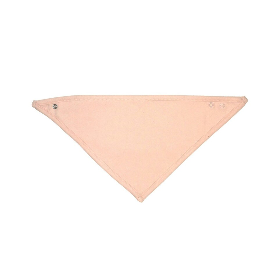 image 1 of Babybugz Baby Reversible Contrast Detail Bandana Bib - White/Powder Pink - One Size