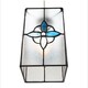 image 5 of Traditional Clear Glass Tiffany Style Pendant Light Shade with Teal Panels | Blue | Teal | 1