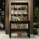 image 4 of Modern Display Cabinet with Glass Shelves | Living Room Storage Unit | Black High Gloss Cupboard Doors Multi | Oak & Black