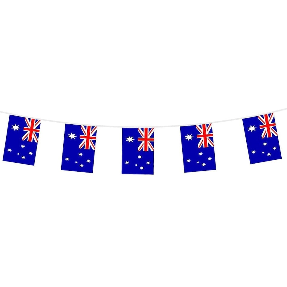 image 1 of Australia Flag Party Bunting 10m with 20 Flags
