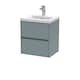 image 1 of Balterley Square Wall Hung 2 Drawer Vanity Unit & Ceramic Basin | Grey | Monument Grey