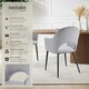 image 2 of Dining Chair Sasha- padded armchair in velvet look, continuous backrest - Set of 6 Grey | Light Grey