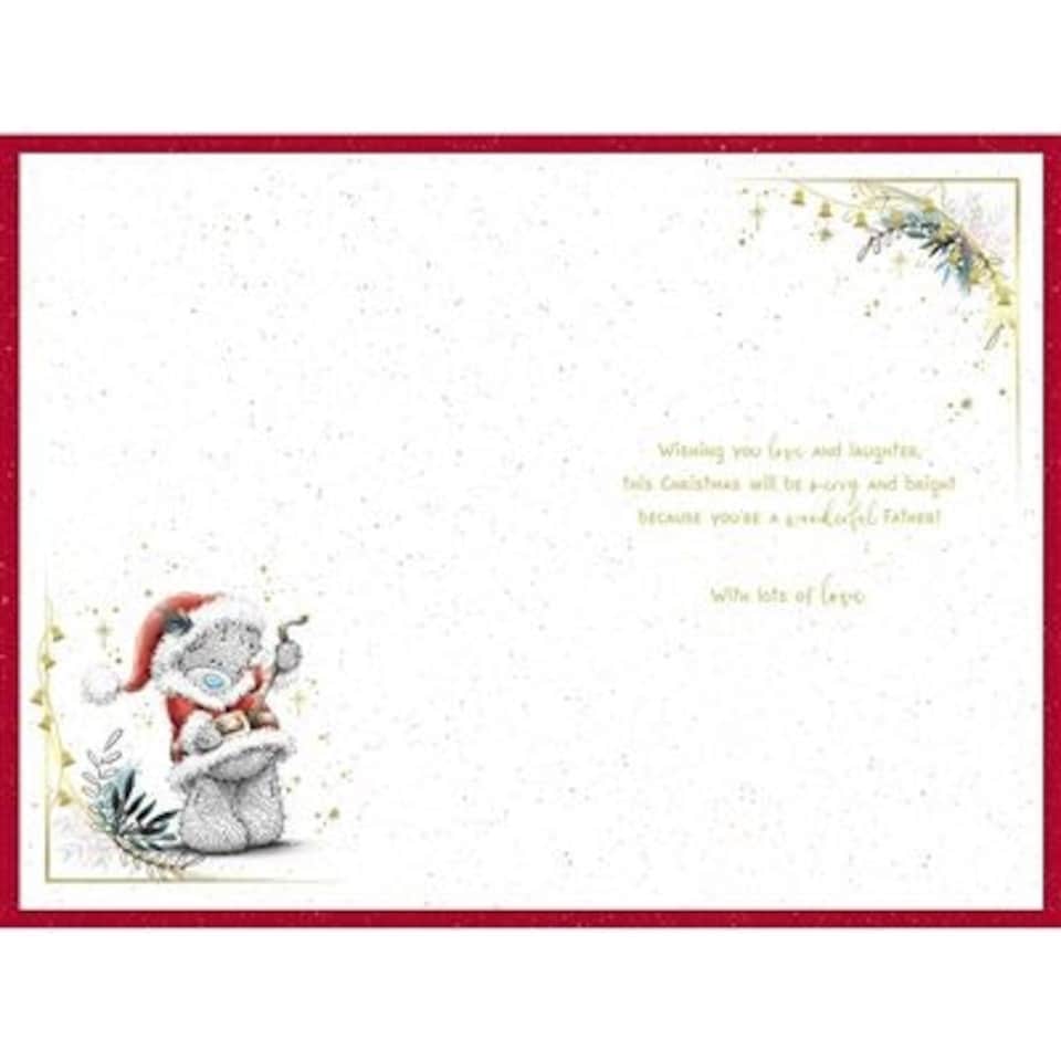 image 1 of Bear Wearing Santa Outfit Dad Christmas Card