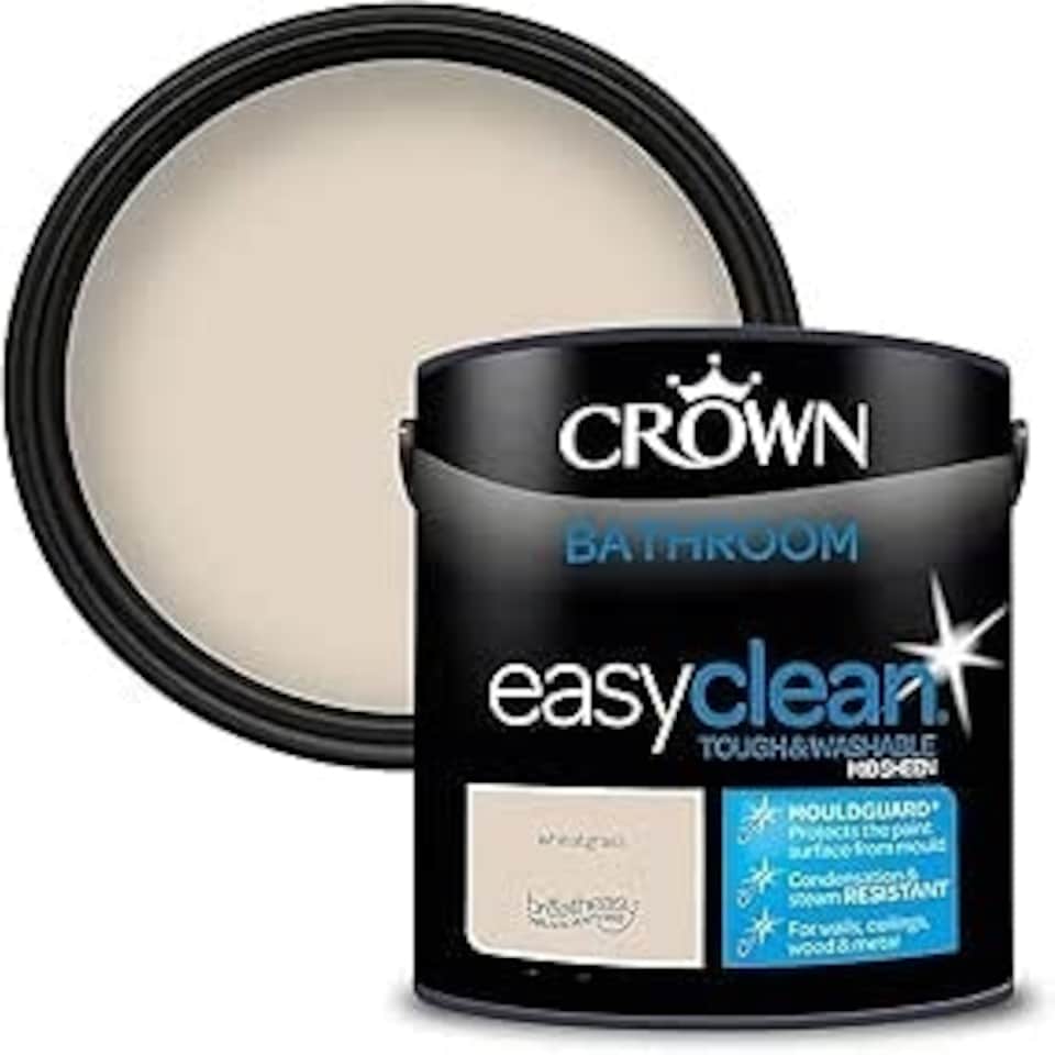 image 1 of Crown Easyclean Bathroom Mid Sheen 2.5L Wheatgrass