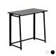 image 1 of Harbour Housewares Deluxe Wooden Folding Desk - 80cm - Black - Computer Desk Laptop Desk Office Desk PC Desk Black