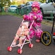 image 6 of BiBi Doll Pink & Black Foldable Dolls Buggy Stroller & Toy Pushchair for 20" Dolls