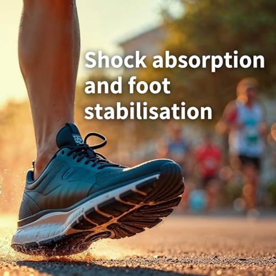 image 1 of Sorbothane Unisex Heel, Boots, Runners, Walkers, Shock Absorbing Shoe Insert, Heel Pads For Football Boots Runners And Walkers, Size UK 3-5, Small, Red
