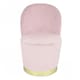 image 4 of Loretta Barrel Chair Dusty Pink Velvet Lightweight Accent Chair Pink