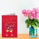 image 3 of Words 'n' Wishes Valentine Day Card to The One I Love on Valentine's Day, 23.5 x 16.5 cm, Red