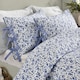 image 2 of Wylder Hannah Floral 100% Cotton Double Duvet Cover Set Blue | Double