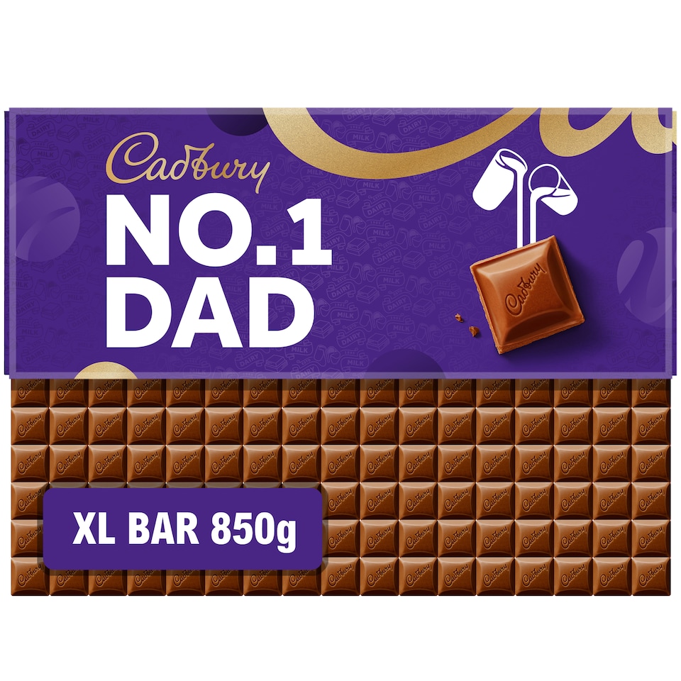 image 1 of Cadbury Dairy Milk No.1 Dad Chocolate Gift Bar 850g