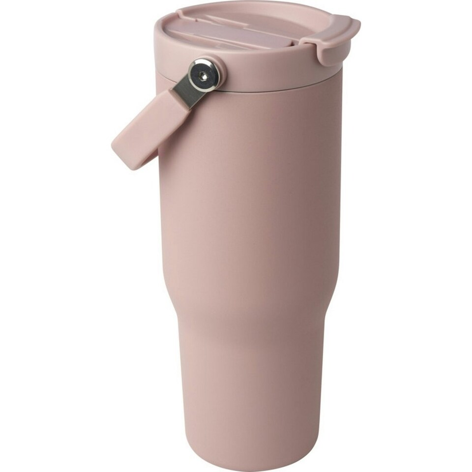Bronx Dual Function Lid Recycled Stainless Steel Insulated 900ml Tumbler - Dusty Pink - One Size