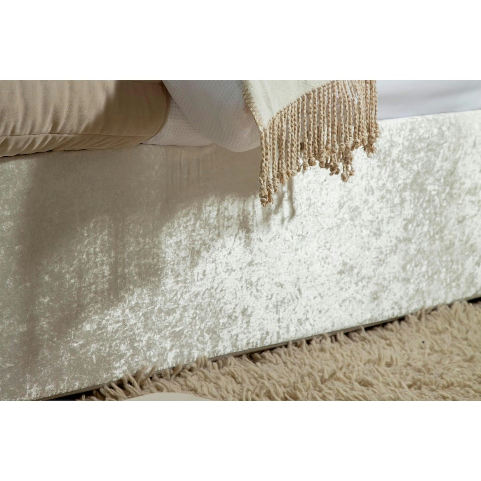 image 1 of Belledorm Divan Crushed Velvet Base Wrap - Champagne - King
