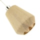 image 4 of Modern Designer Glass Pendant Lamp Shade Wrapped in Natural Oatmeal Linen Fabric | Brown