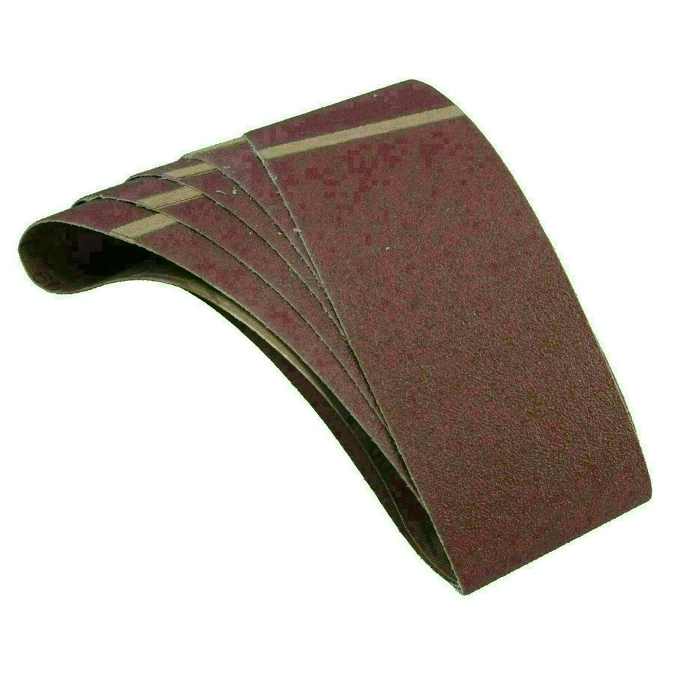 image 1 of 75mm x 533mm 60 Grit Medium Abrasive Sanding Belt Sander Discs 5 Pack