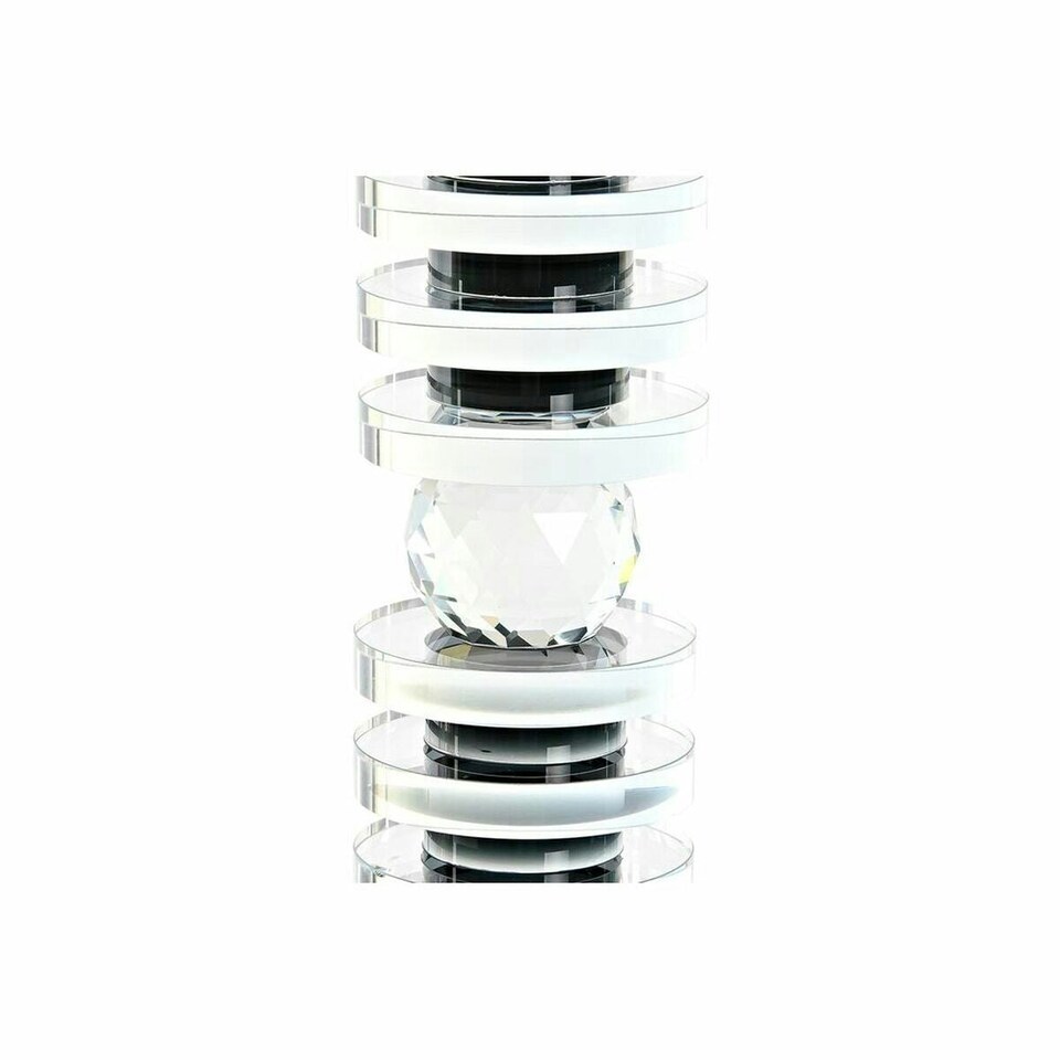 image 1 of Candleholder DKD Home Decor 6 x 6 x 28 cm Crystal Black Transparent N/A