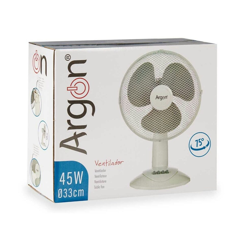 image 1 of Table Fan Argon FT-26A White 45 W 27 x 51 x 33,5 cm