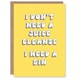 image 1 of Need Gin Not Juice Cleanse Retro Her Funny Birthday Card