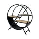 image 3 of Metro Industrial Round Open Bookcase Brown