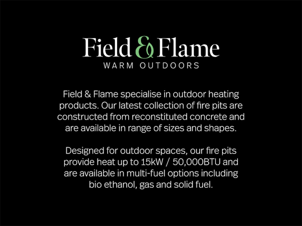 image 1 of Field & Flame Cassia Bio Ethanol Fire Pit in Dark Concrete Grey
