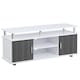 image 1 of HOMCOM TV Cabinet Unit for TVs up to 50'' with Storage Shelf and Cupboards, Living Room Entertainment Center Media Console, Grey and White