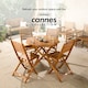 image 7 of Vonhaus Cannes Acacia Hardwood Folding Wooden Garden Chairs Set of 2