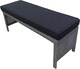 image 1 of Outdoor Rattan Beach Patio Farmhouse Outdoor Upholstered Dining Bench with Thickness Cushion, Grey 110x38cm