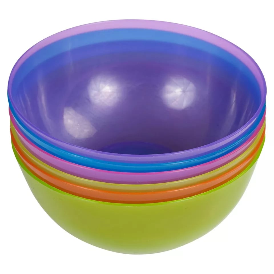 image 1 of 12Pc Kids Reusable Plastic Tableware Set
