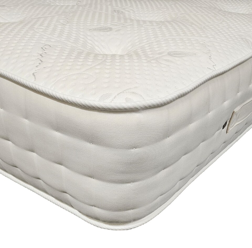 image 1 of Cashmere 2000 Silk Pocket Spring Medium Firm Natural Mattress With Edge Support