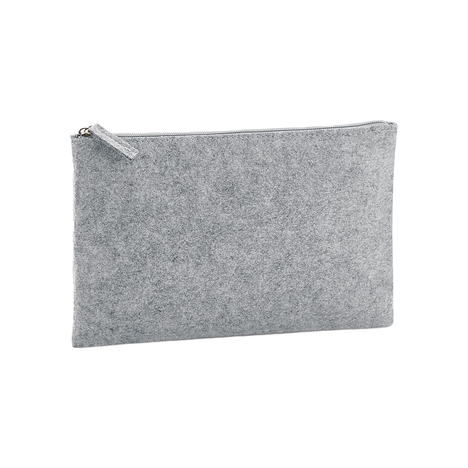 Bagbase Felt Toiletry Bag | Grey | Grey Melange | 23cm x 14cm | 1